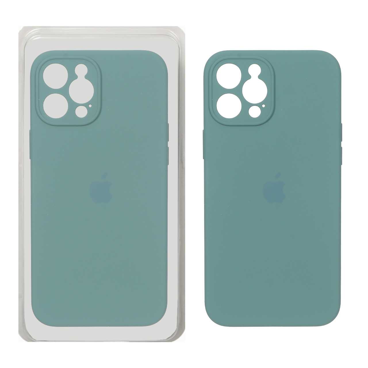قاب سیلیکونی پاک کنی محافظ لنزدار اورجینال Apple iPhone 12 Pro Max - سبز ارتشی (پک اصلی)