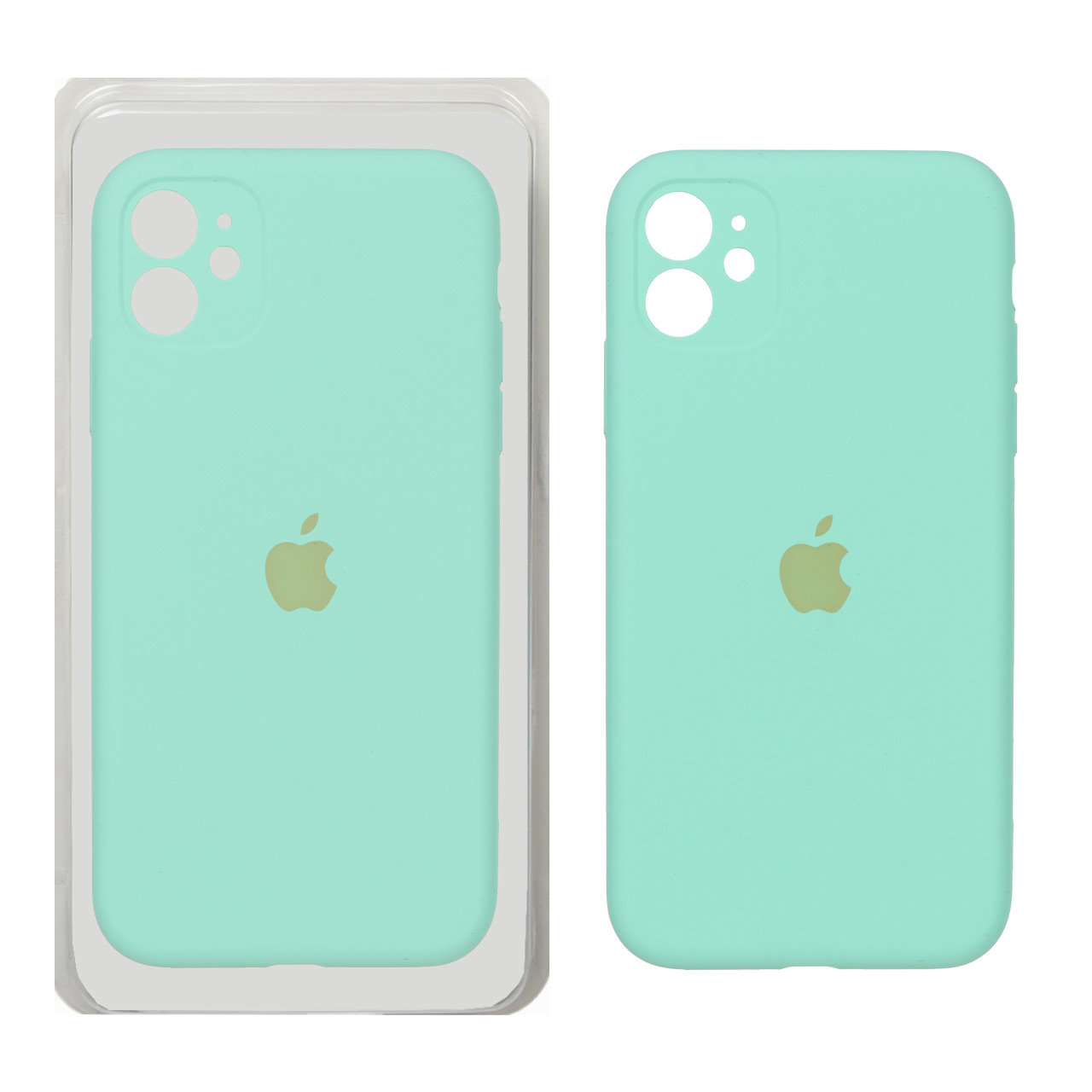 قاب سیلیکونی پاک کنی محافظ لنزدار اورجینال Apple iPhone 11 - سبز (پک اصلی)