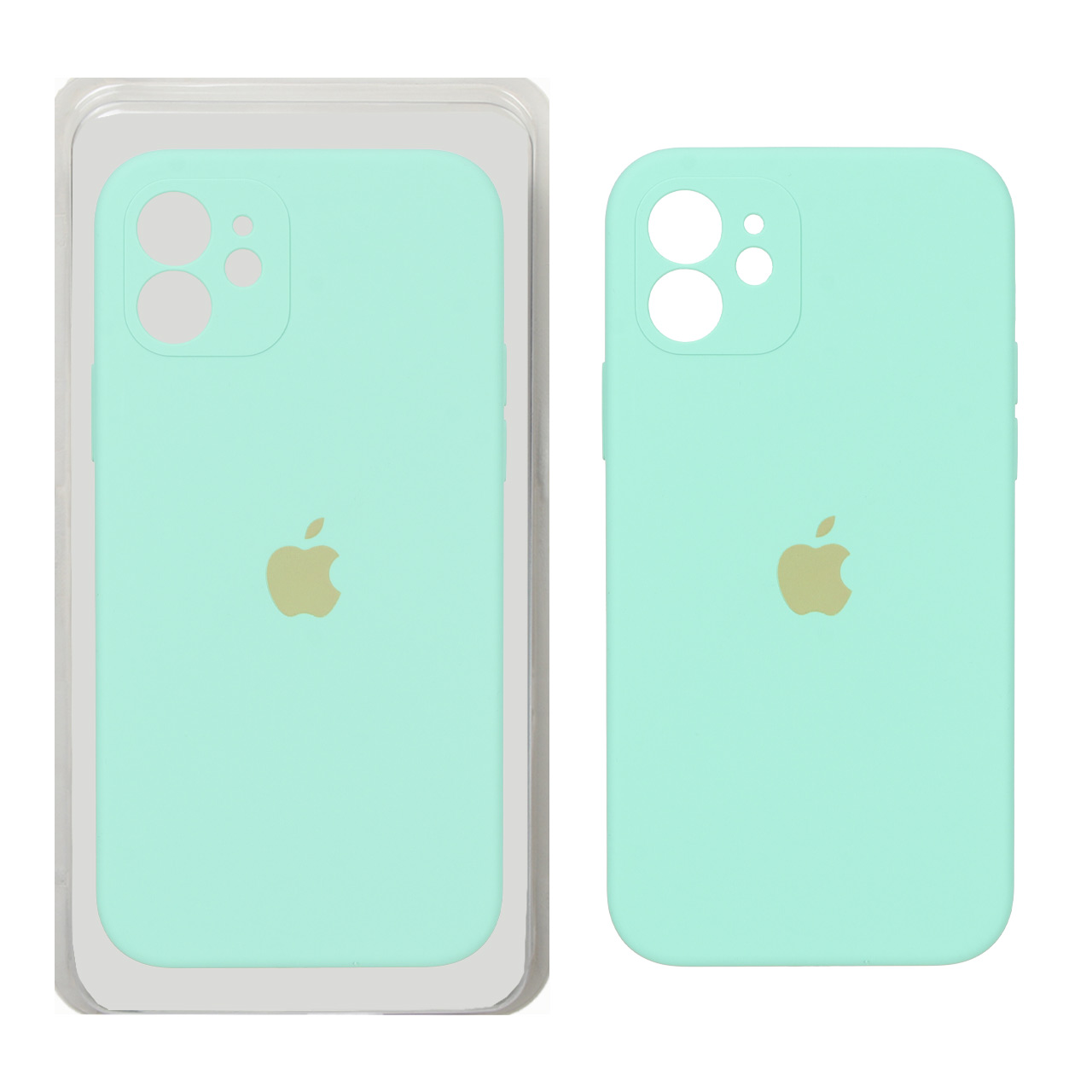 قاب سیلیکونی پاک کنی محافظ لنزدار اورجینال Apple iPhone 12 - سبز روشن (پک اصلی)