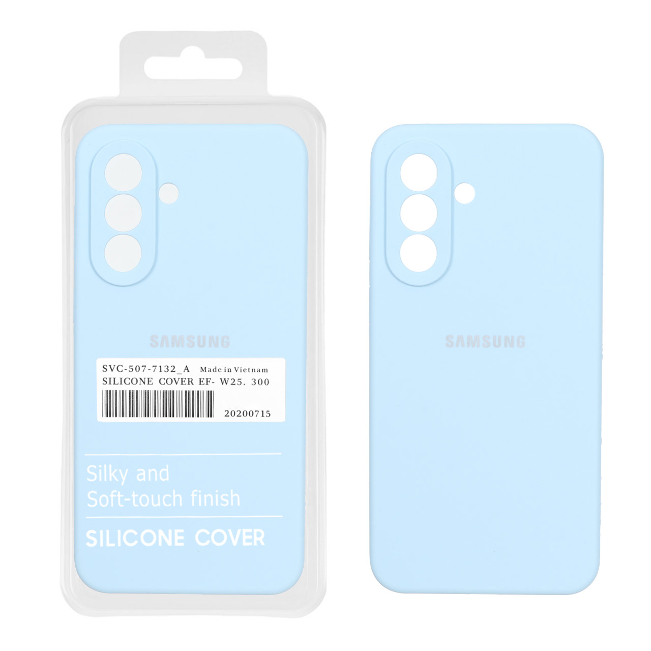 قاب سیلیکونی پاک کنی اورجینال درجه یک Samsung Galaxy A37 - آبی آسمانی (پک دار)