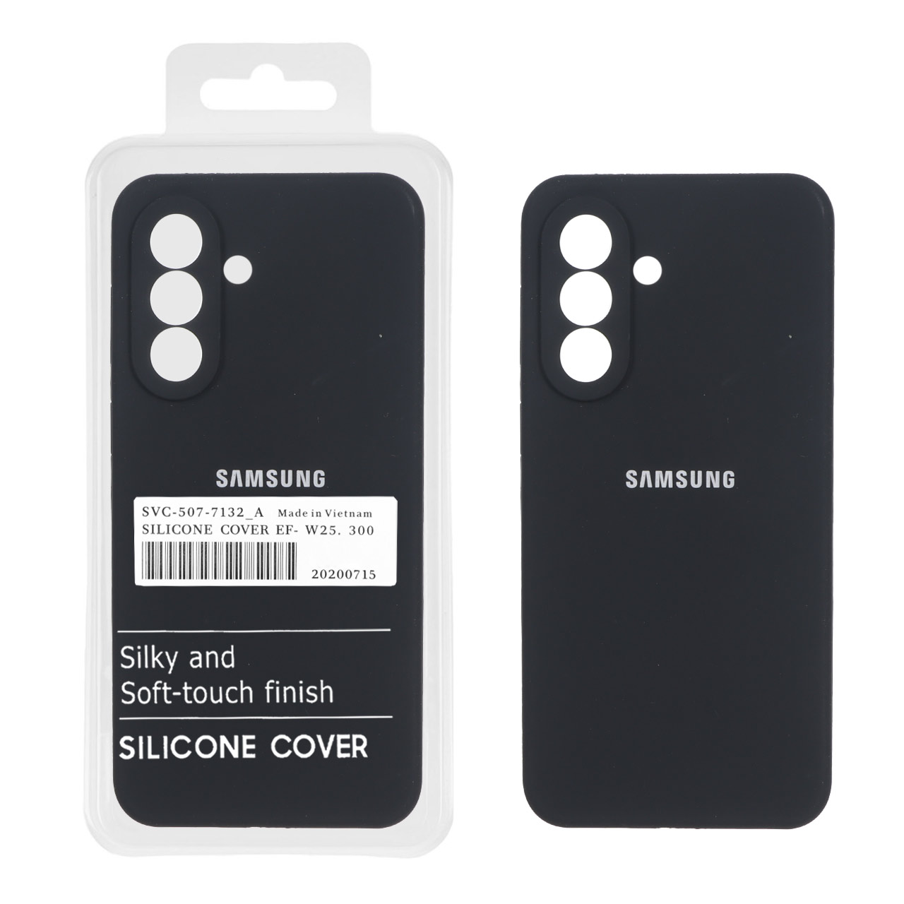 قاب سیلیکونی پاک کنی اورجینال درجه یک Samsung Galaxy A57 - مشکی (پک دار)