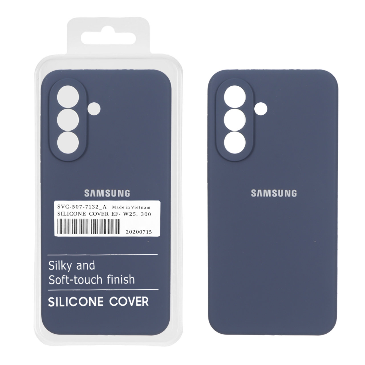 قاب سیلیکونی پاک کنی اورجینال درجه یک Samsung Galaxy A57 - سرمه ای (پک دار)