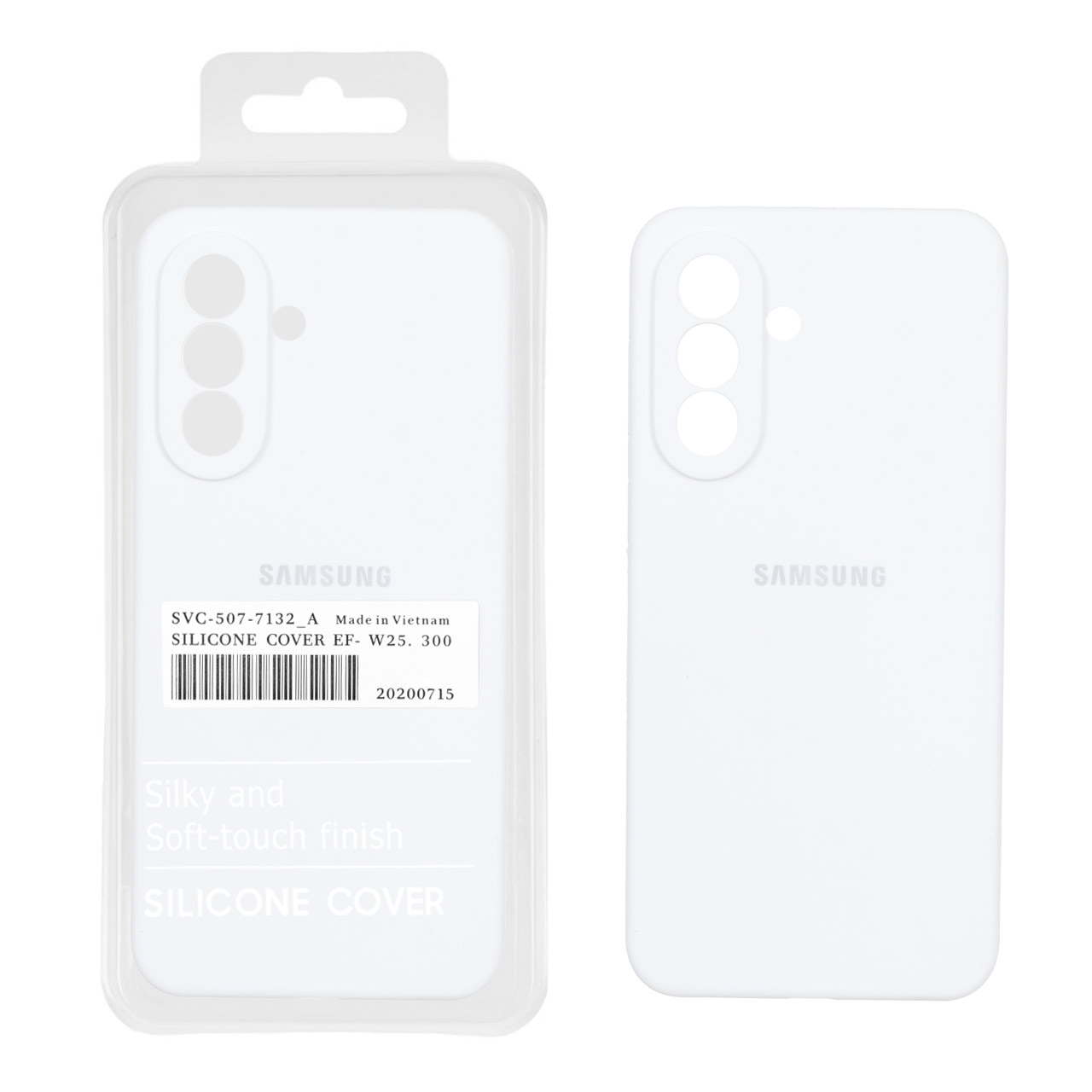 قاب سیلیکونی پاک کنی اورجینال درجه یک Samsung Galaxy A57 - سفید (پک دار)