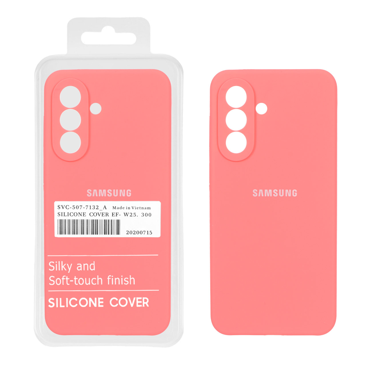 قاب سیلیکونی پاک کنی اورجینال درجه یک Samsung Galaxy A57 - مرجانی (پک دار)