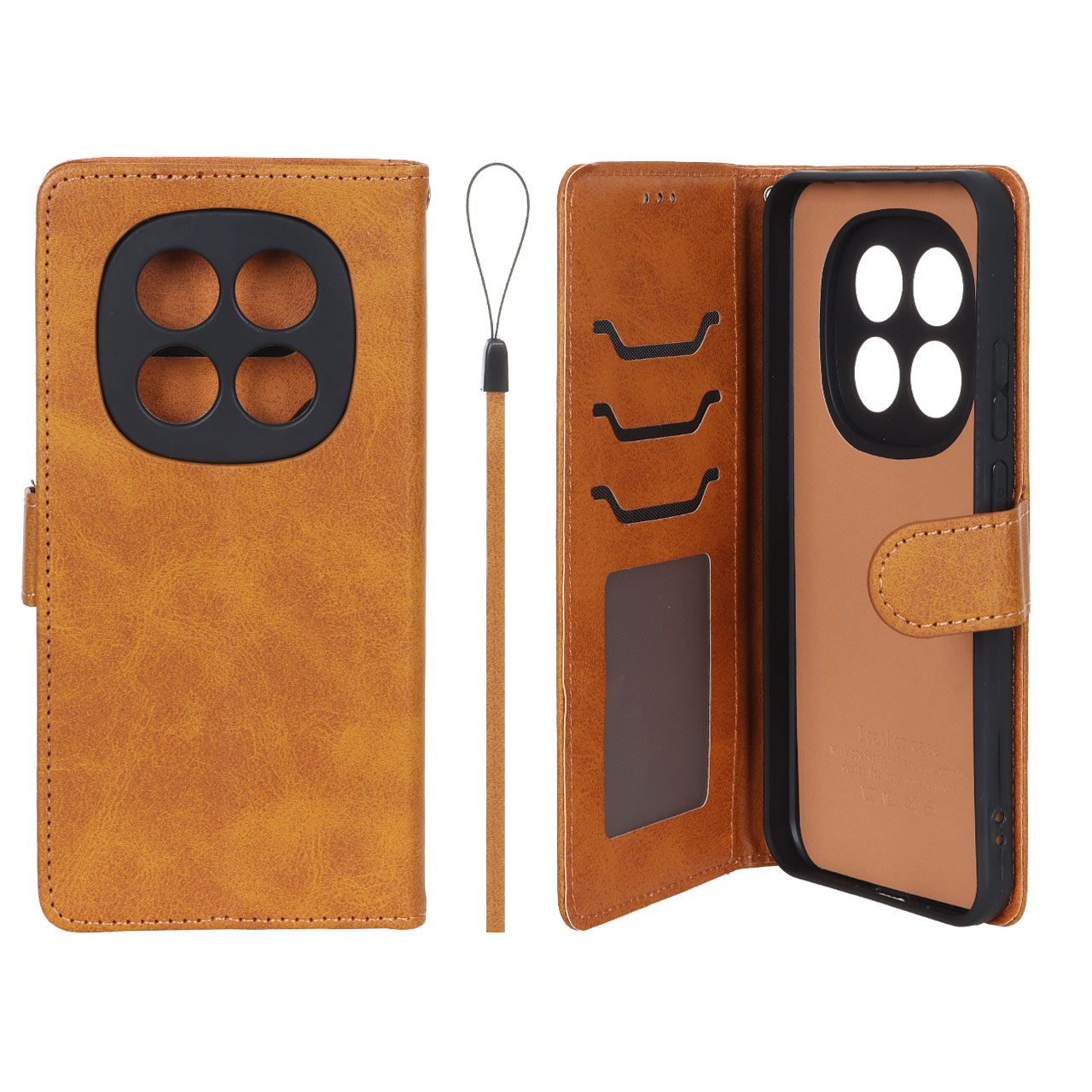 کیف موبایل مگنتی درجه یک داخل خز MNC Plus مدل Xiaomi Redmi Note 15 Pro 5G - عسلی