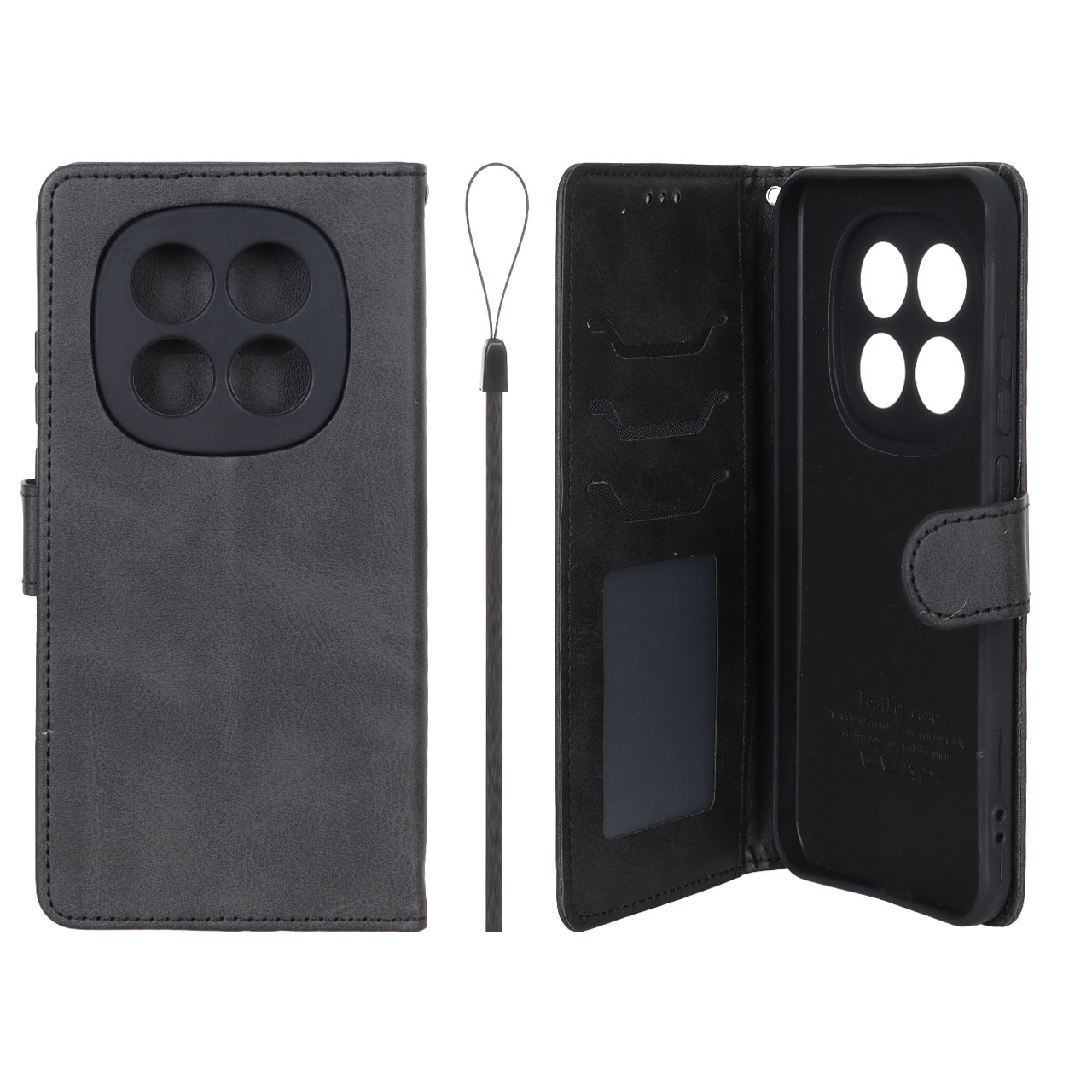 کیف موبایل مگنتی درجه یک داخل خز MNC Plus مدل Xiaomi Redmi Note 15 Pro 5G - مشکی