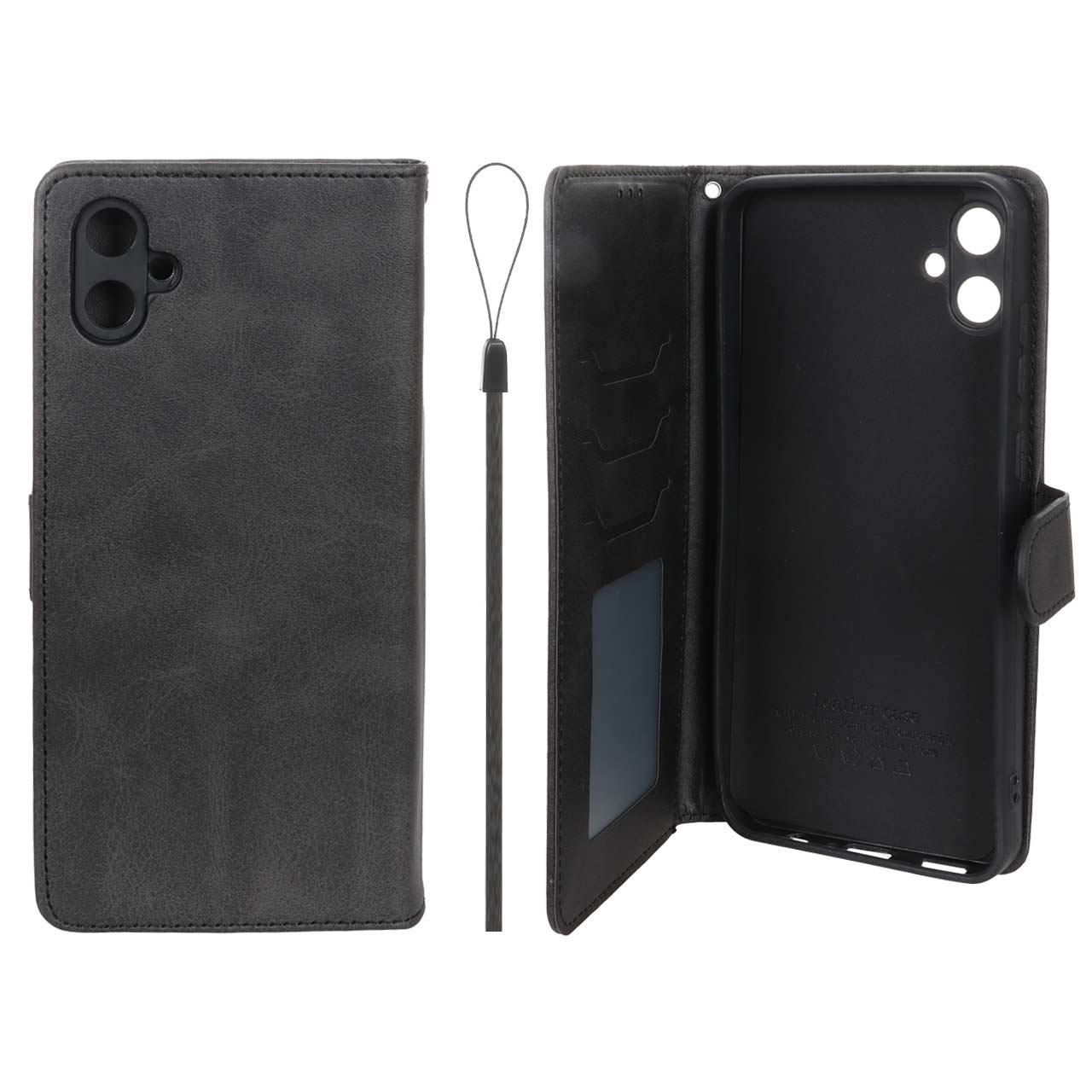 کیف موبایل مگنتی درجه یک داخل خز MNC Plus مدل Samsung Galaxy A05 / M05 / F05 - مشکی