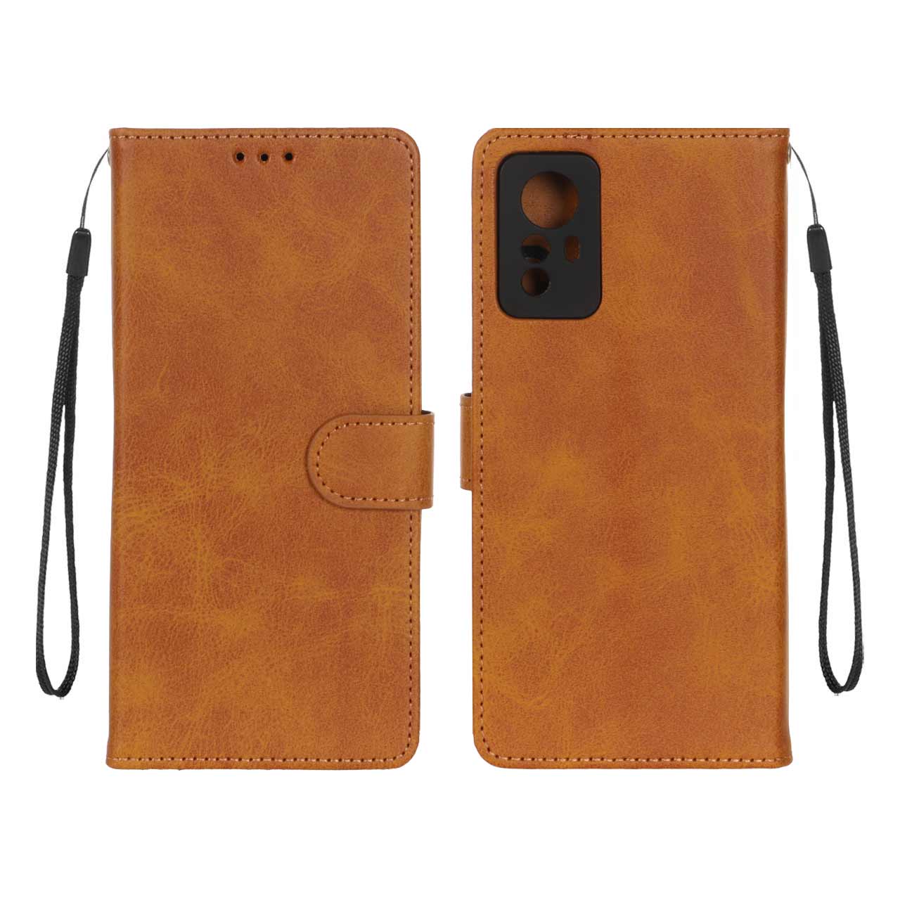 کیف موبایل مگنتی درجه یک MNC مدل Xiaomi Redmi Note 12S - عسلی