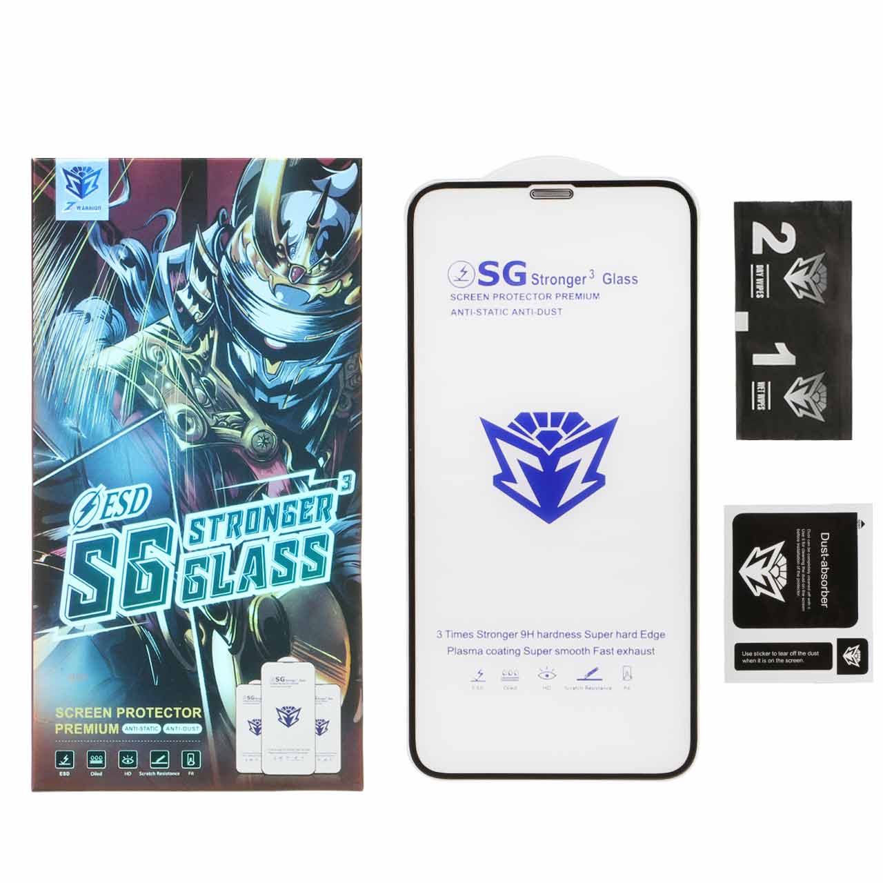 محافظ صفحه نمایش شیشه ای Full Cover Esd-SG مدل iPhone 11 Pro / Xs / X (پک دار)