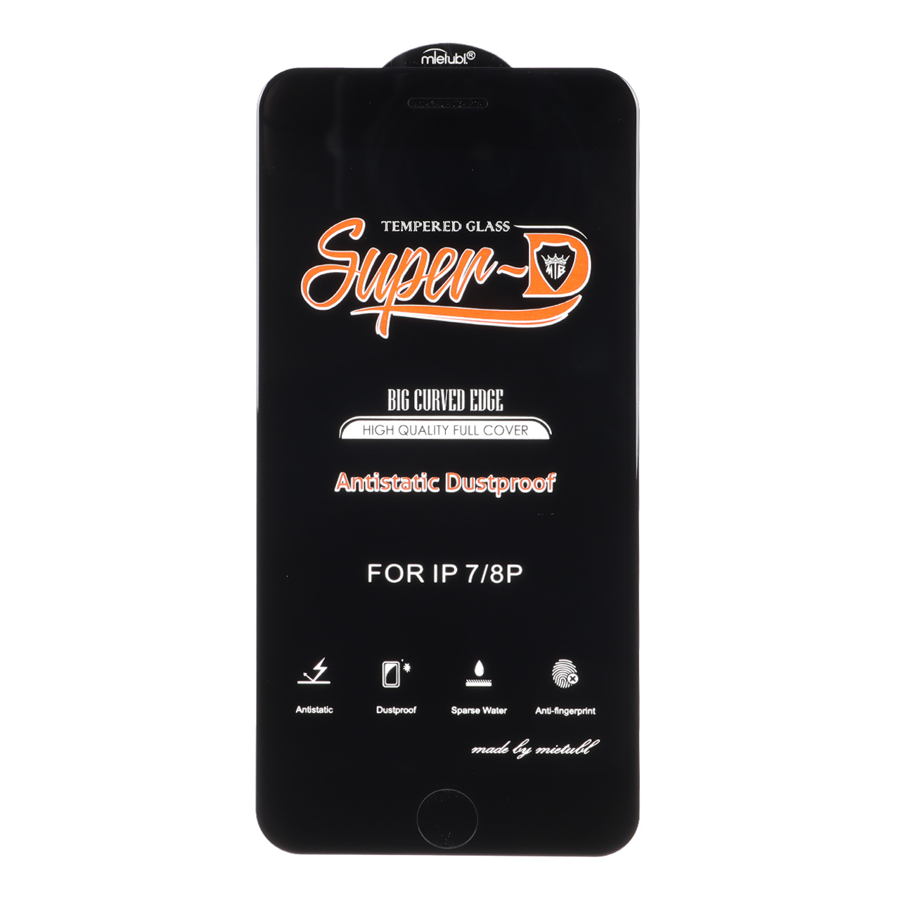 محافظ صفحه نمایش شیشه ای Full Cover Super D Mietubl مدل Apple iPhone 7 Plus / iPhone 8 Plus - مشکی