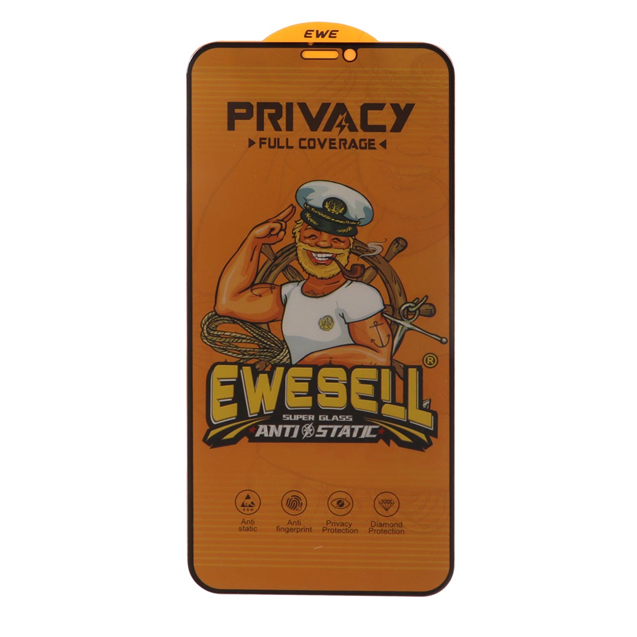 محافظ صفحه نمایش شیشه ای Full Cover Ewesell Anti Static Privacy مدل Apple iPhone 11 / iPhone XR