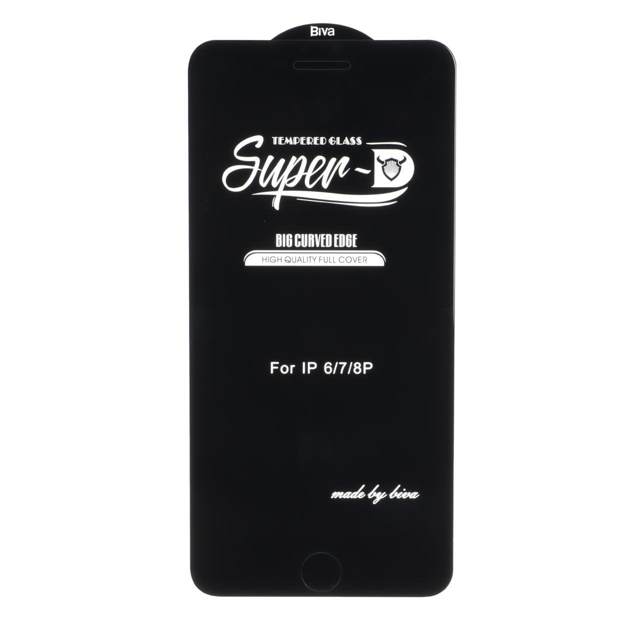 محافظ صفحه نمایش شیشه ای Apple iPhone 6 Plus / iPhone 6S Plus / iPhone 7 Plus / iPhone 8 Plus - Full Cover Super D Biva - مشکی