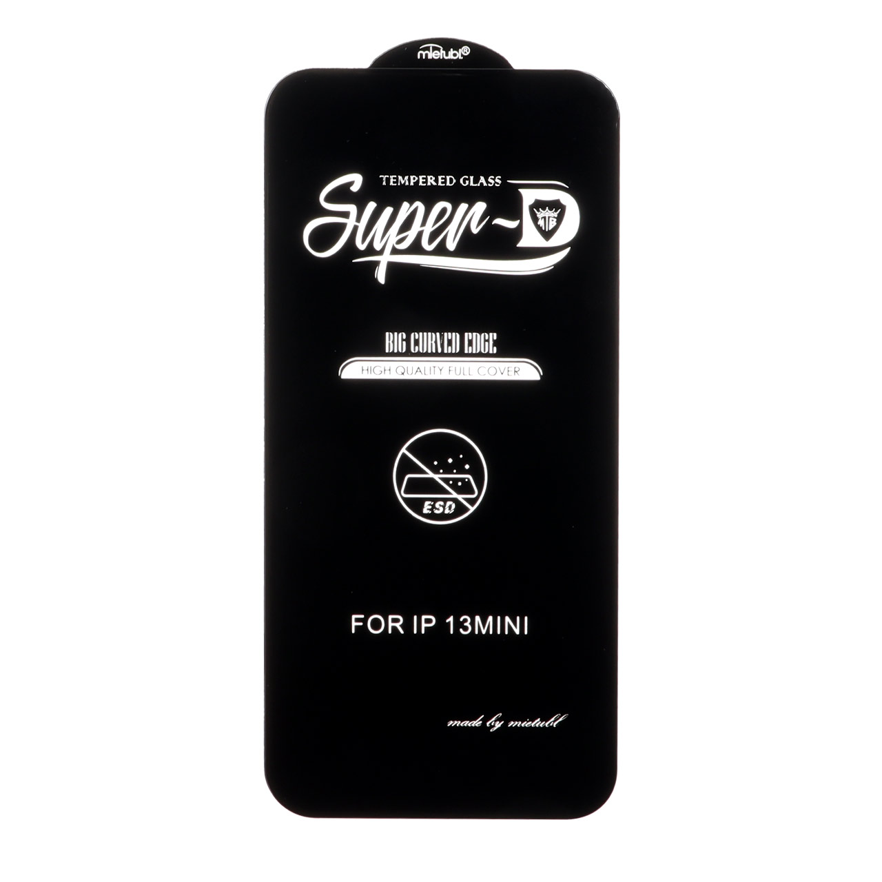 محافظ صفحه نمایش شیشه ای Apple iPhone 13 Mini - Full Cover Super D Mietubl - ESD - مشکی (بدون پک) - NTC ORG