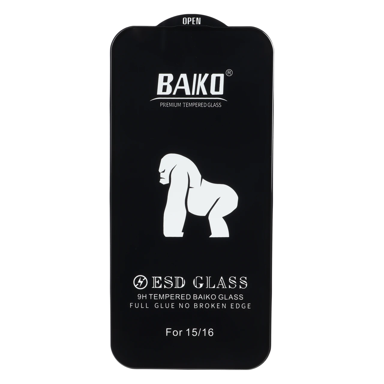 محافظ صفحه نمایش شیشه ای Anti Static - ESD Baiko مدل Apple iPhone 16 / iPhone 15 / iPhone 14 Pro