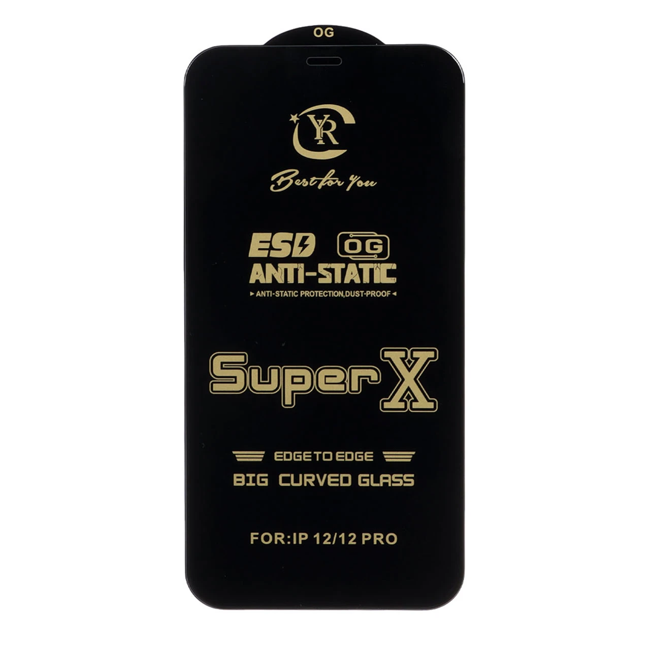 محافظ صفحه نمایش آنتی استاتیک Full Cover Super X مدل Apple iPhone 12 / iPhone 12 Pro
