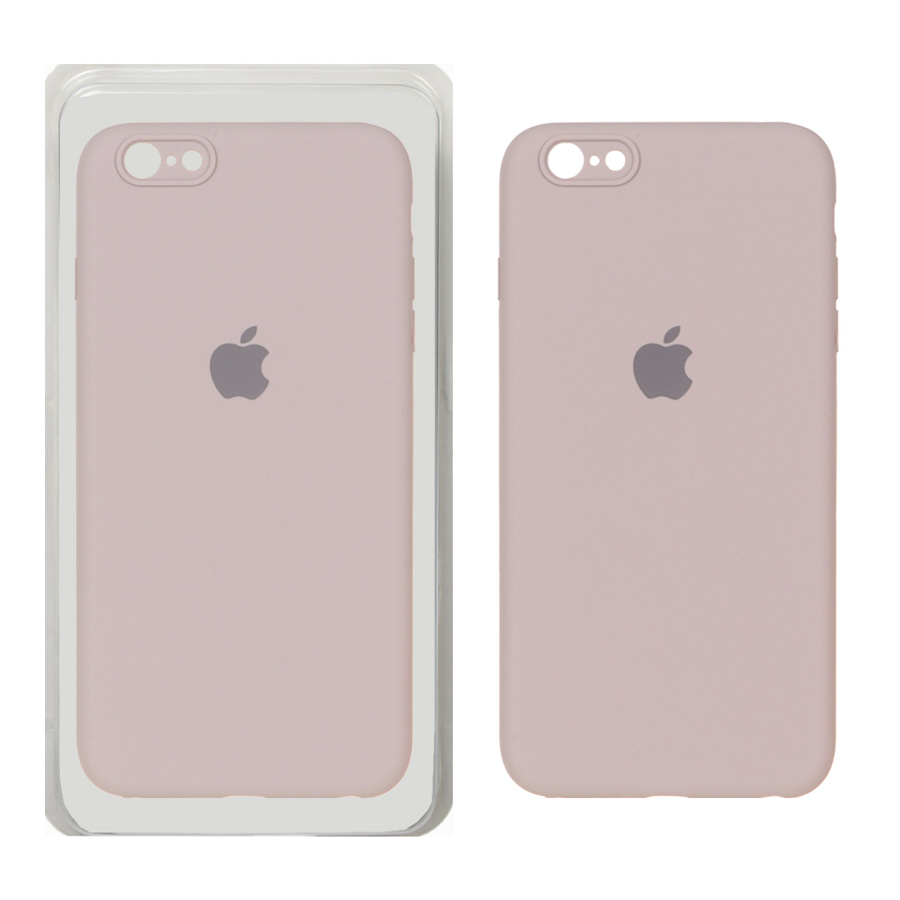 قاب سیلیکونی پاک کنی محافظ لنزدار اورجینال Apple iPhone 6 Plus / iPhone 6s Plus - کالباسی (پک دار)