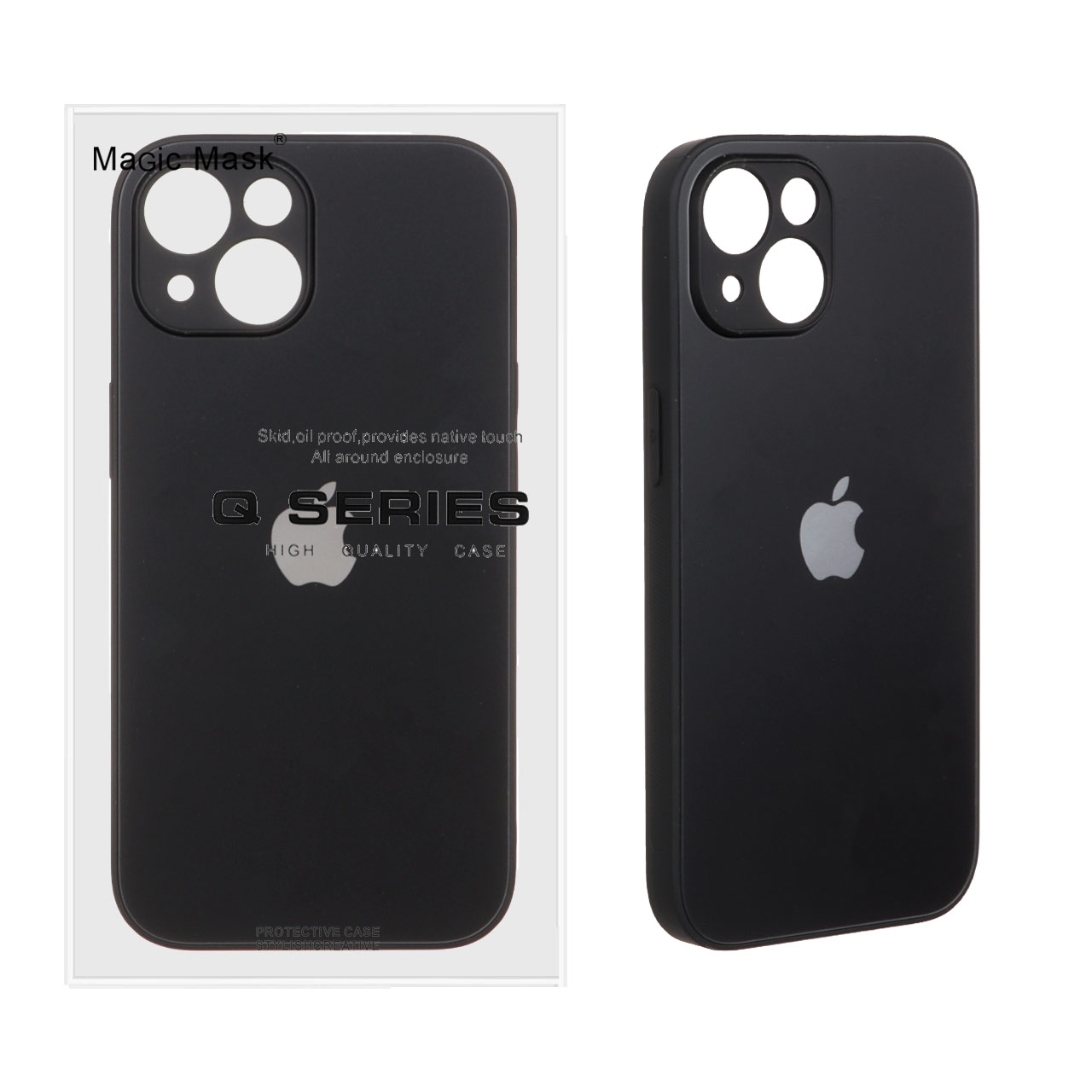 قاب اورجینال PVD ضدخش Magic Mask مدل Apple iPhone 15 - مشکی (پک دار)
