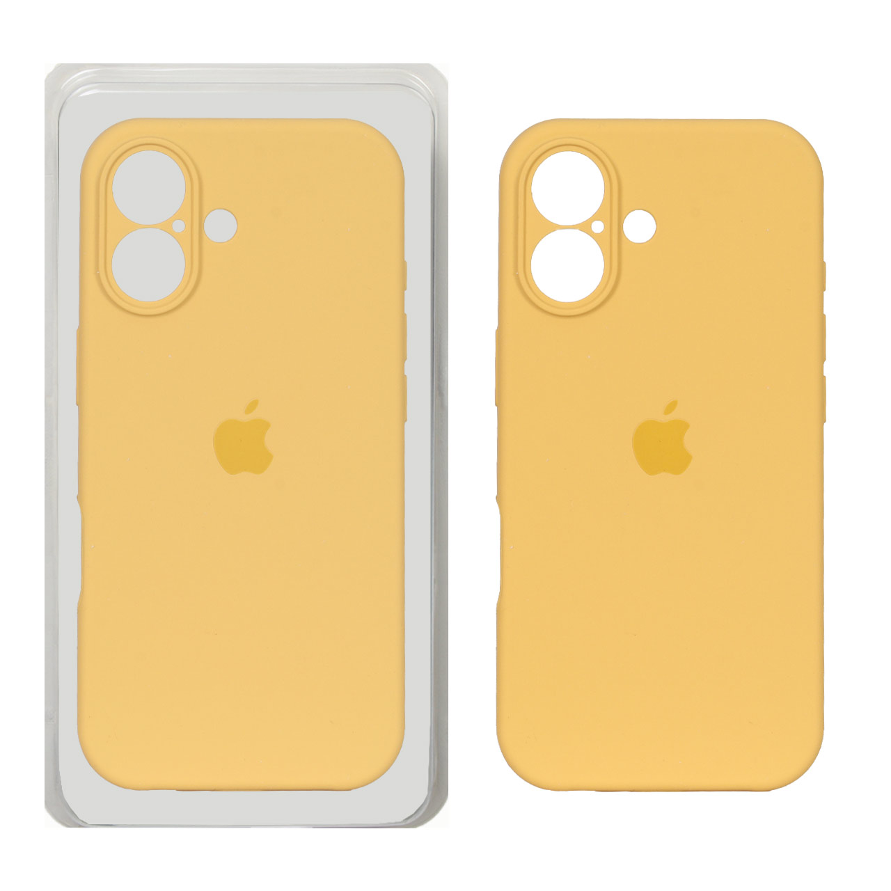 قاب سیلیکونی پاک کنی محافظ لنزدار اورجینال Apple iPhone 17 - خردلی (پک دار) - NTC