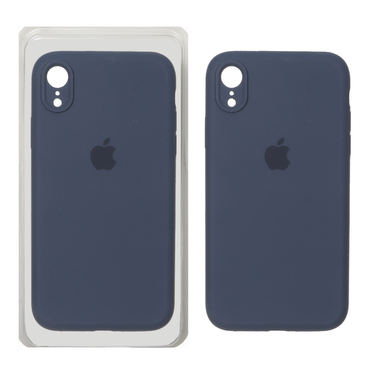 قاب سیلیکونی پاک کنی محافظ لنزدار اورجینال Apple iPhone XR - سرمه ای تیره (پک اصلی)