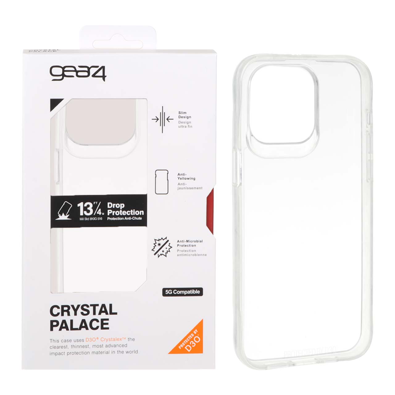 قاب Gear4 Crystal Palace شفاف Apple iPhone 15 Pro Max - (پک دار)