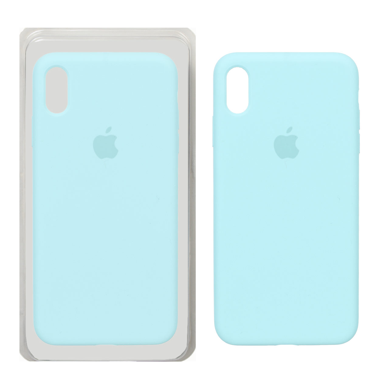 قاب سیلیکونی پاک کنی اورجینال Apple iPhone X Max / iPhone XS Max - فیروزه ای (پک اصلی)