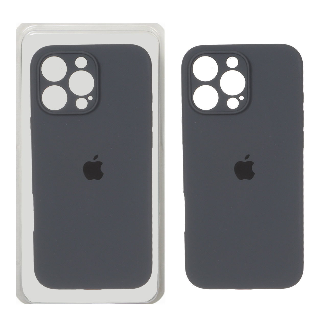 قاب سیلیکونی پاک کنی محافظ لنزدار اورجینال Apple iPhone 16 Pro Max - خاکستری (پک دار) - NTC