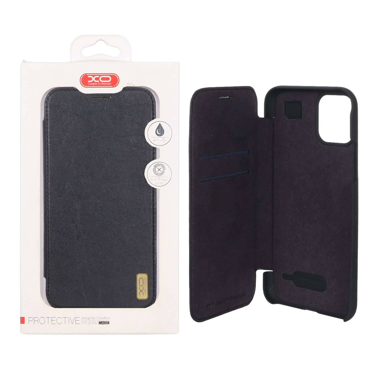 کیف موبایل چرمی XO داخل مخمل Apple iPhone 11 Pro - مشکی (پک دار)