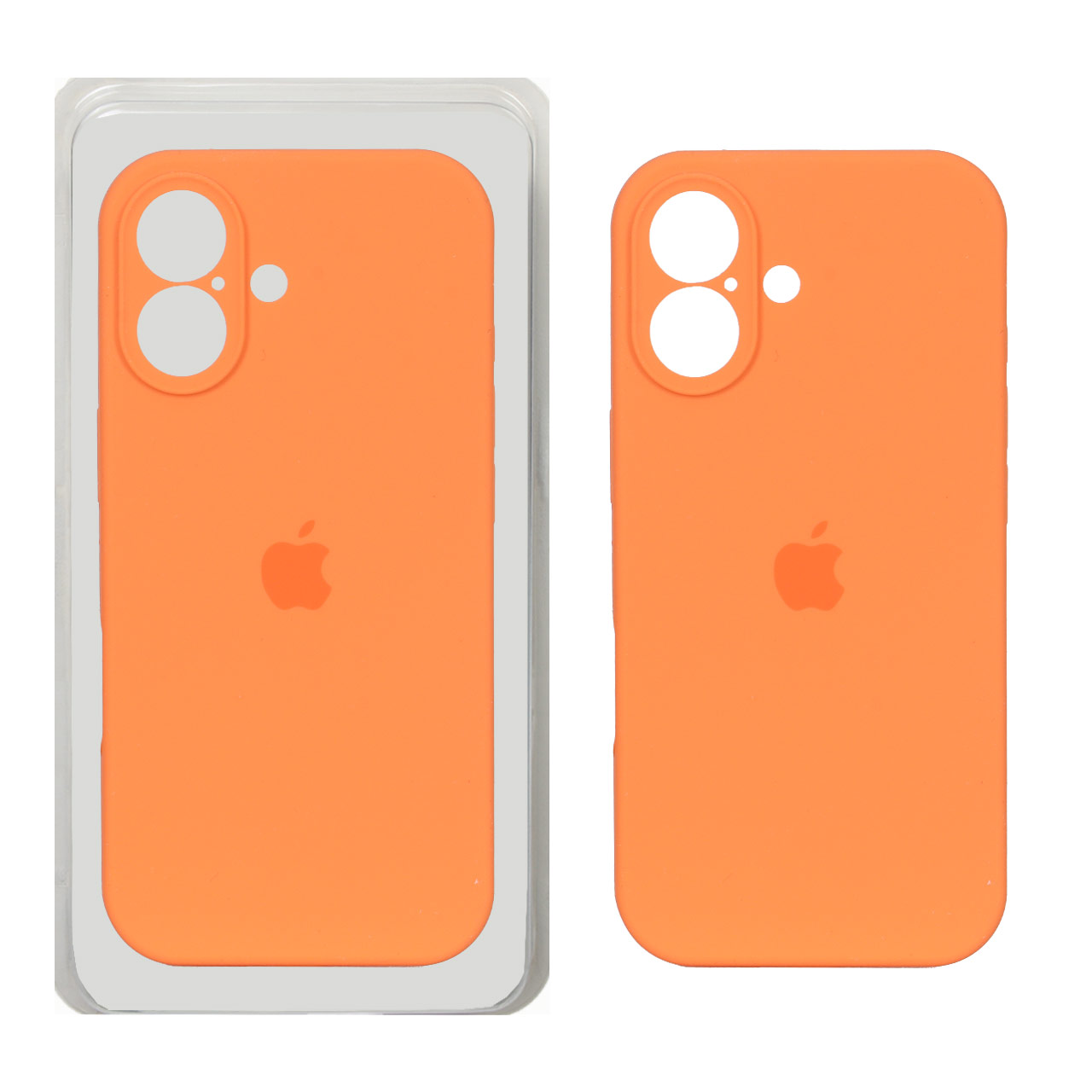 قاب سیلیکونی پاک کنی محافظ لنزدار اورجینال Apple iPhone 17 - نارنجی کد 1 (پک دار) - NTC