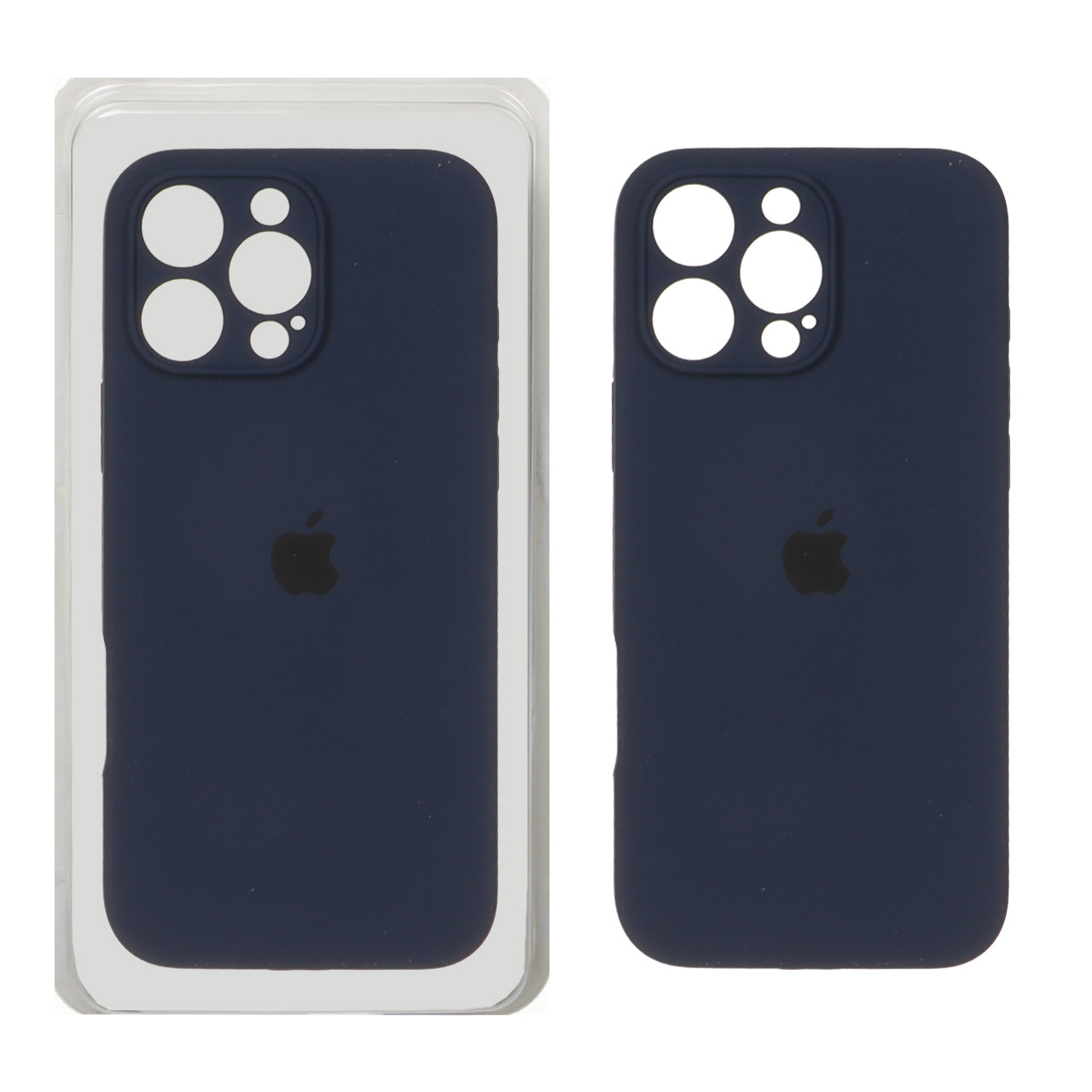 قاب سیلیکونی پاک کنی محافظ لنزدار اورجینال Apple iPhone 16 Pro Max - سرمه ای تیره (پک دار) - NTC
