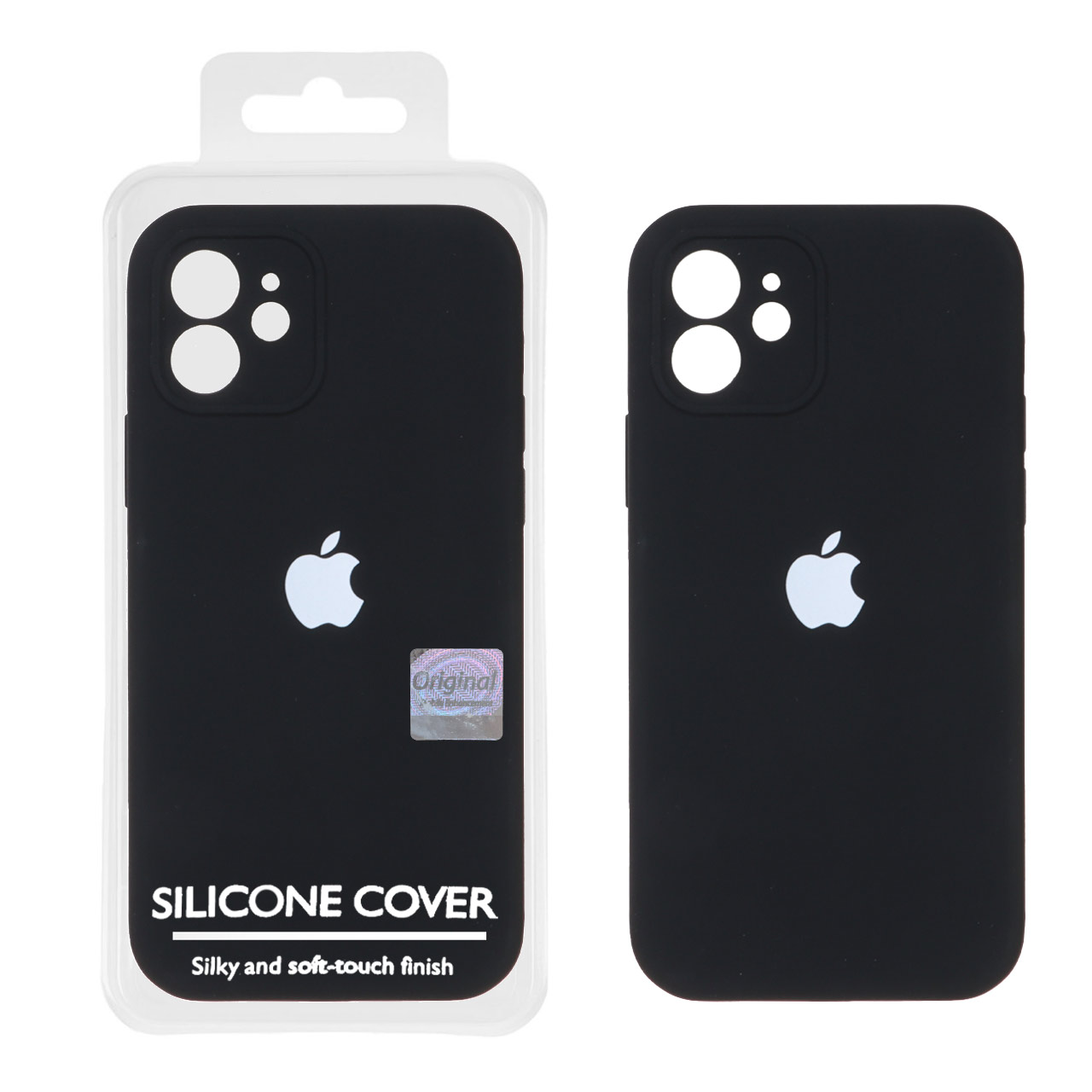 قاب سیلیکونی پاک کنی اورجینال Master Quality مدل Apple iPhone 12 - مشکی (پک دار)