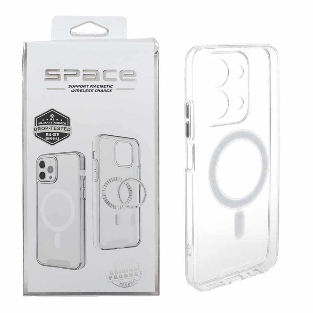 قاب اورجینال Space شفاف Magsafe نسخه گلوبال Xiaomi Redmi 15C / Poco C85 (پک دار)
