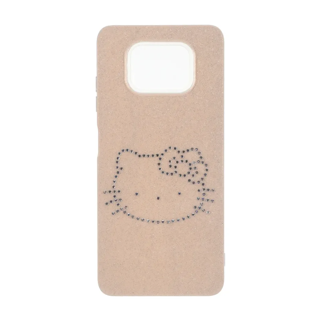 قاب اکلیلی Kitty نگین دار Xiaomi Poco X3 / Poco X3 Pro / Poco X3 NFC - نسکافه ای