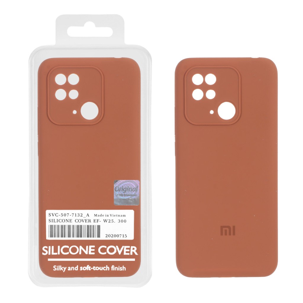 قاب سیلیکونی پاک کنی اورجینال Master Quality مدل Xiaomi Redmi 10C / Redmi 10 Power / Poco C40 - قهوه ای روشن (پک دار)