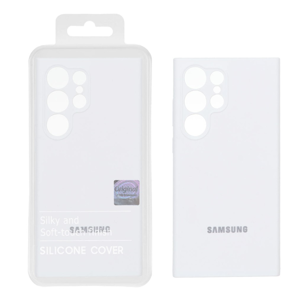 قاب سیلیکونی پاک کنی اورجینال Master Quality مدل Samsung Galaxy S23 Ultra - سفید (پک دار)