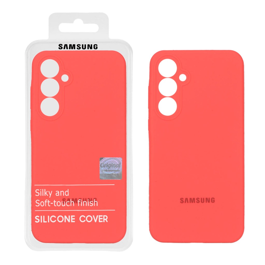 قاب سیلیکونی پاک کنی اورجینال Master Quality مدل Samsung Galaxy A55 - مرجانی (پک دار)