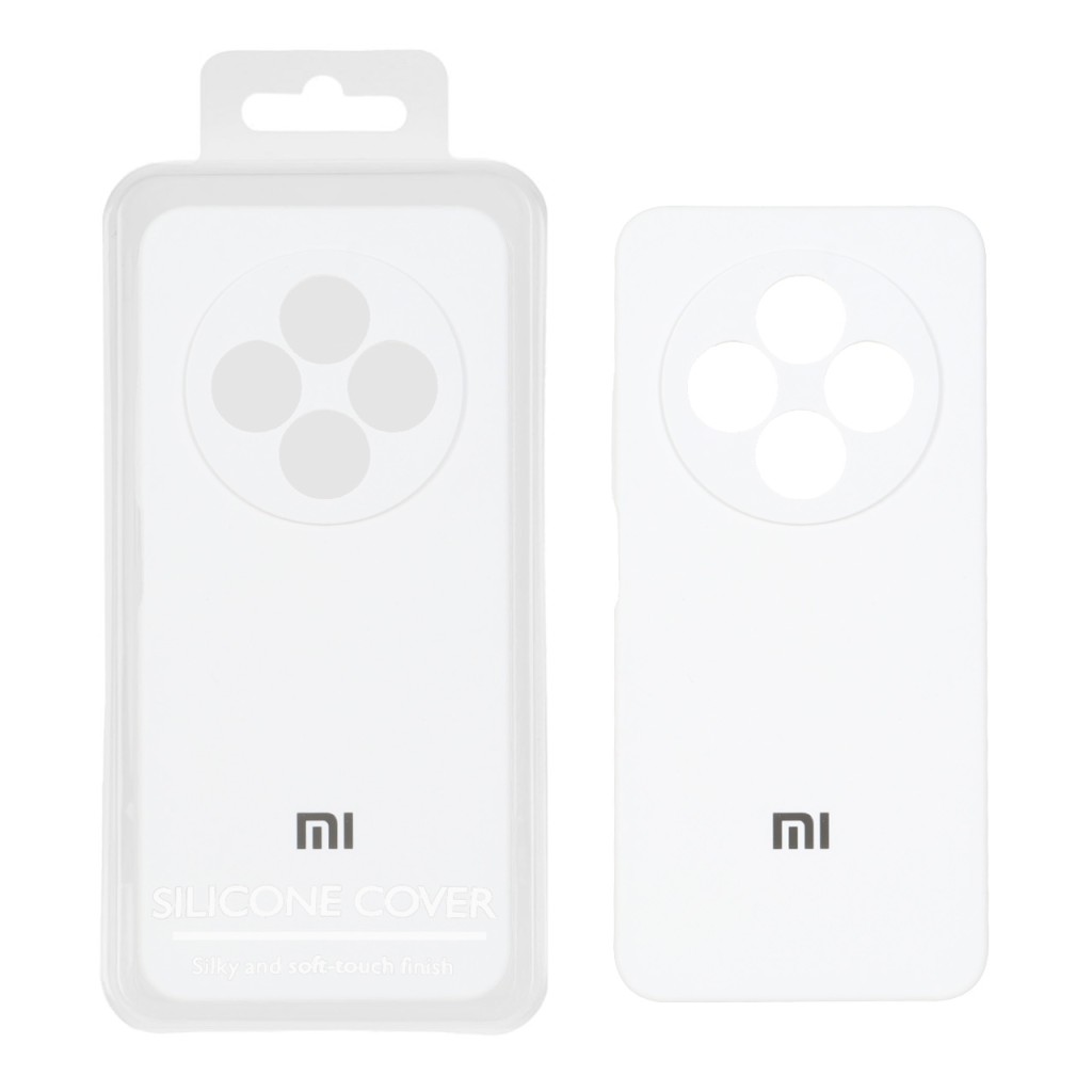 قاب سیلیکونی پاک کنی اورجینال Master Quality مدل Xiaomi Redmi 14C / Redmi A3 Pro / Redmi A4 / Poco C75 - سفید (پک دار)
