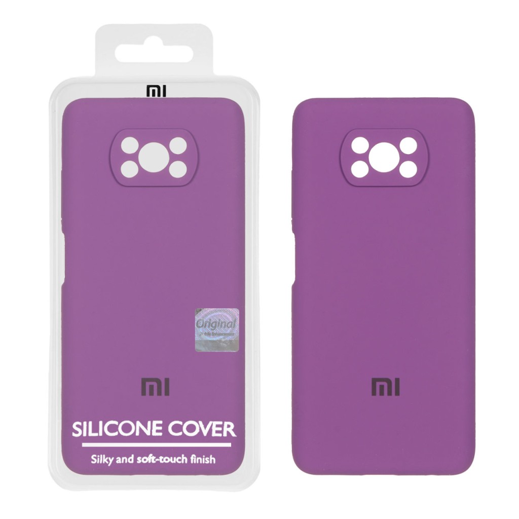 قاب سیلیکونی پاک کنی اورجینال Master Quality مدل Xiaomi Poco X3 / Poco X3 Pro / Poco X3 NFC - ارغوانی (پک دار)