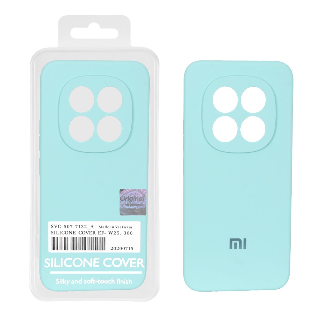 قاب سیلیکونی پاک کنی اورجینال Master Quality مدل Xiaomi Redmi Note 15 Pro 5G / Note 15 Pro Plus / Poco M8 Pro 5G - سبزآبی (پک دار)