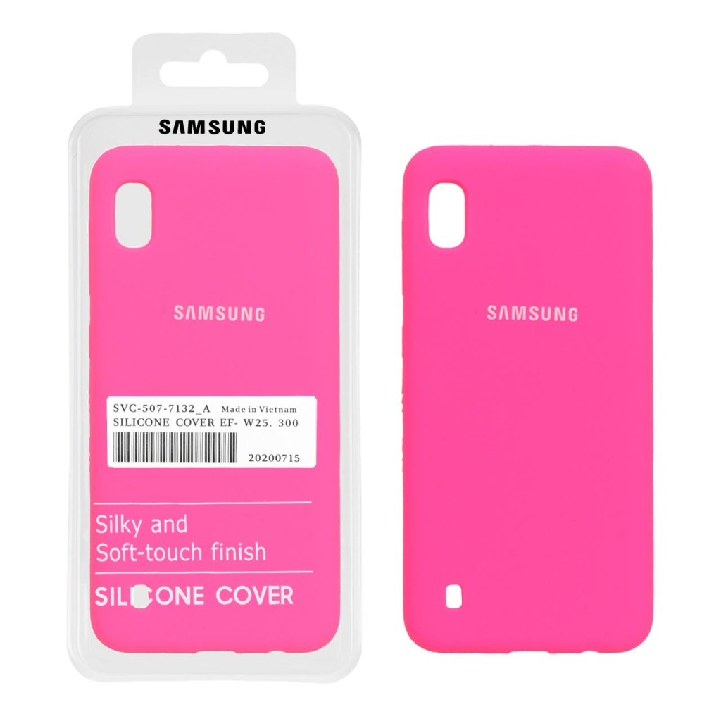 قاب سیلیکونی پاک کنی اورجینال درجه یک Samsung Galaxy A10 / M10 - صورتی فانتزی (پک دار)