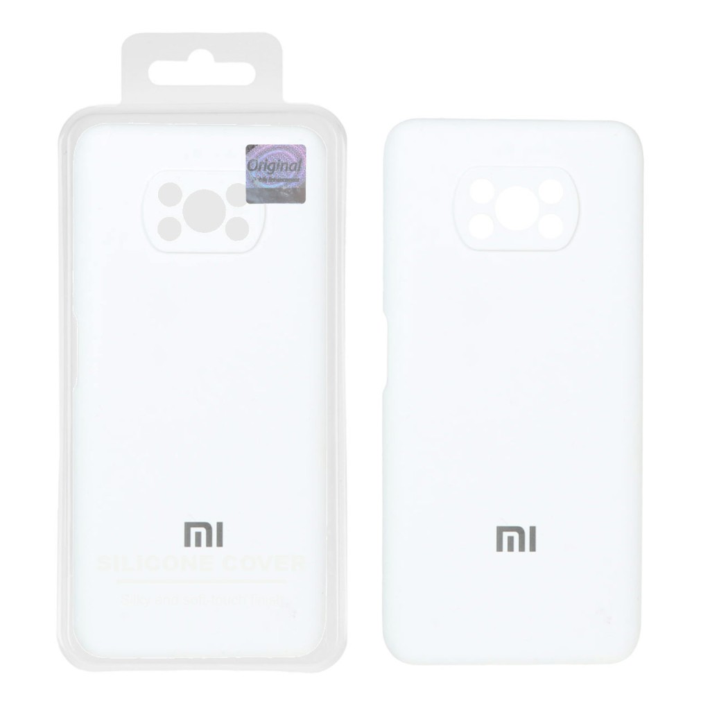 قاب سیلیکونی پاک کنی اورجینال Master Quality مدل Xiaomi Poco X3 / Poco X3 Pro / Poco X3 NFC - سفید (پک دار)