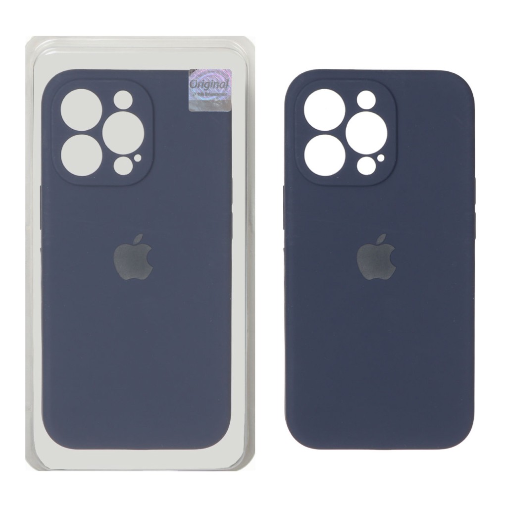 قاب سیلیکونی پاک کنی اورجینال Master Quality مدل Apple iPhone 13 Pro - سرمه ای (پک دار)
