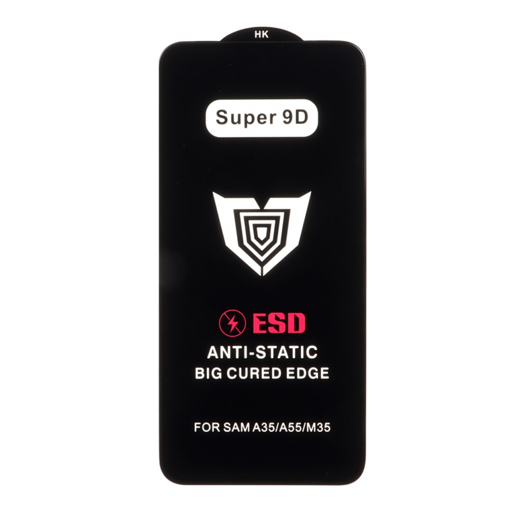 محافظ صفحه نمایش شیشه ای Full Cover ESD Anti Static - Super 9D مدل Samsung Galaxy A27 / A35 / A55 (بدون پک)