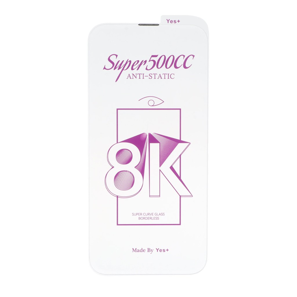 محافظ صفحه نمایش شیشه ای اورجینال بدون حاشیه Super 500CC 8K Yes Plus مدل Apple iPhone 13 Pro Max / iPhone 14 Plus