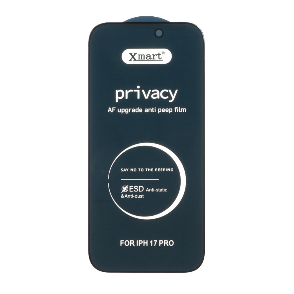 محافظ صفحه نمایش شیشه ای Full Cover Privacy XMART - ESD مدل Apple iPhone 17 Pro (بدون پک)