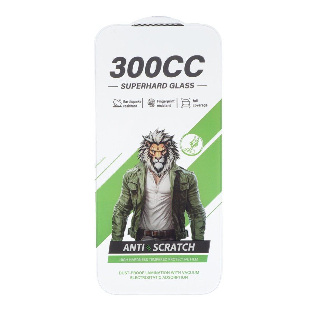 محافظ صفحه نمایش شیشه ای بدون حاشیه SuperHard 300CC مدل Apple iPhone 17 Pro / iPhone 18 Pro