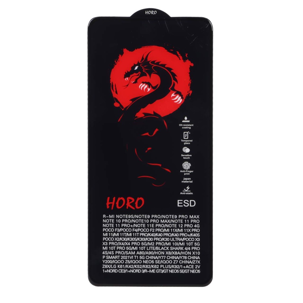 محافظ صفحه نمایش شیشه ای Full Cover ESD Horo مدل Xiaomi Poco X3 / Poco X3 Pro / Redmi Note 9S / Redmi Note 9 Pro / Redmi Note 9 Pro Max / Poco F5 Pro / Mi 12T / Mi 12T Pro / Mi 11T / Mi 11T Pro / Mi 10T / Mi 10T Pro