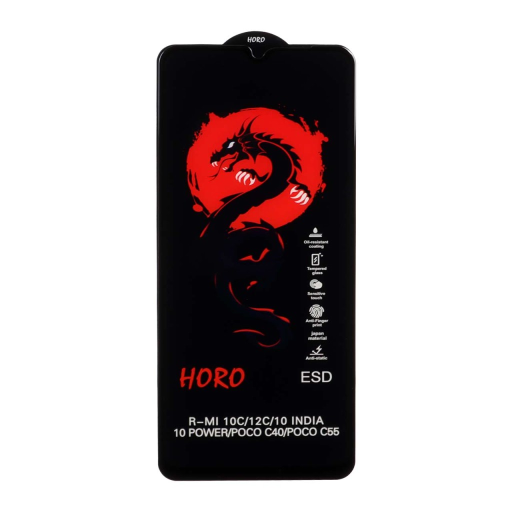 محافظ صفحه نمایش شیشه ای Full Cover ESD Horo مدل Xiaomi Redmi A3 / A3x / Redmi 10C / Redmi 12C / Redmi 11A / Redmi 10 Power / Poco C40 / Poco C55 / C61