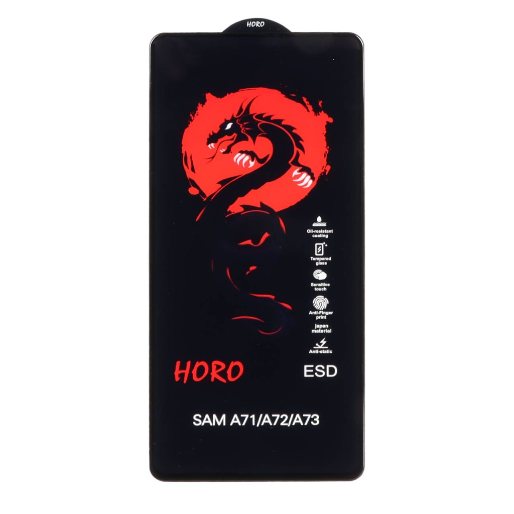 محافظ صفحه نمایش شیشه ای Full Cover ESD Horo مدل Samsung Galaxy A71 / A72 / A73 / M51 / M52 / M53 / M54 / M62 / Note 12 Pro 5G / Note 12 Pro Plus / Poco X5 Pro / Poco F5