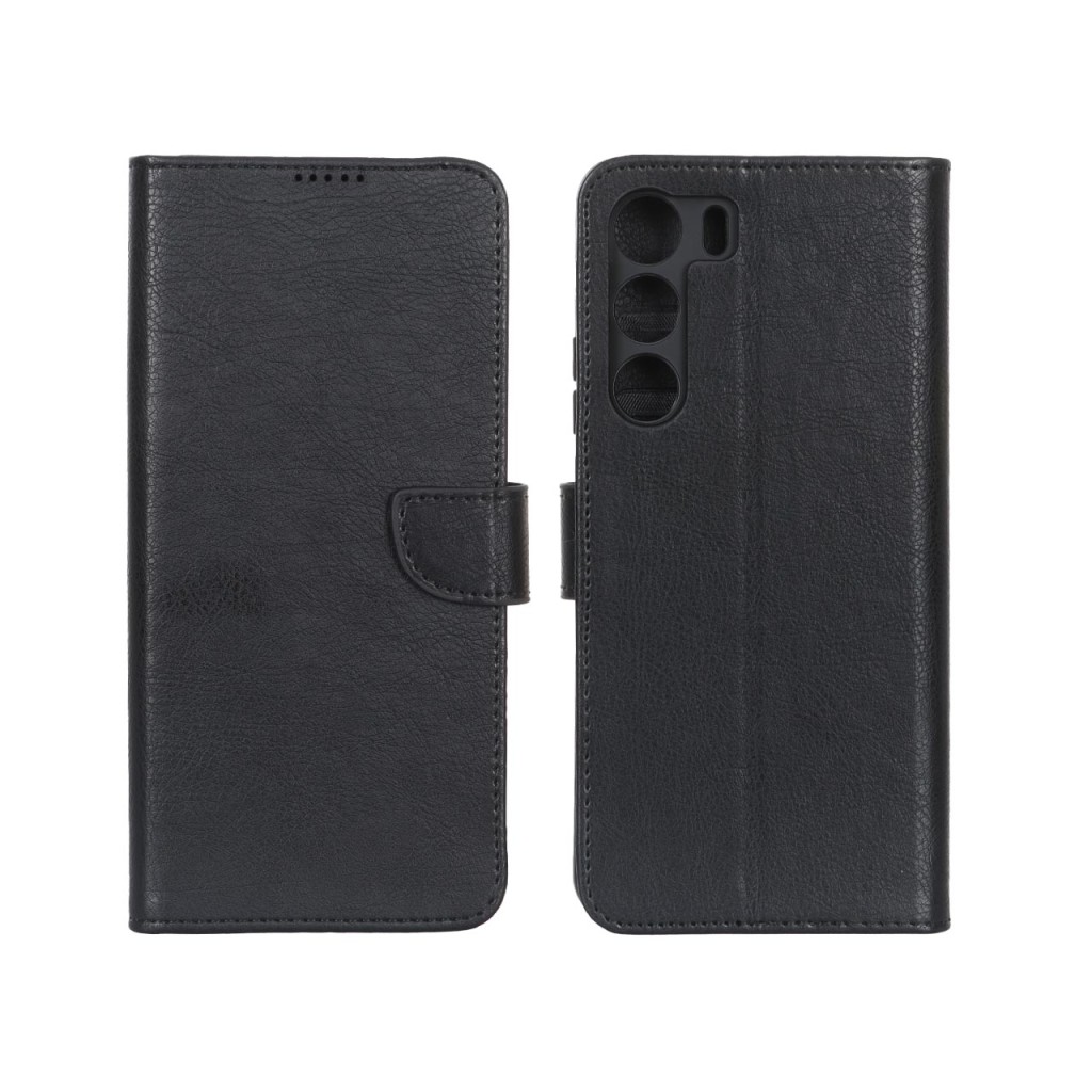 کیف چرمی موبایل مگنتی محافظ لنزدار KRF مدل Realme C71 - مشکی