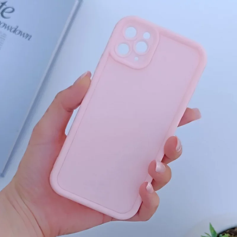 قاب گوشی ساده سولید صورتی ایفون iphone 11pro max